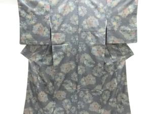 花丸文様織り出し西陣お召着物